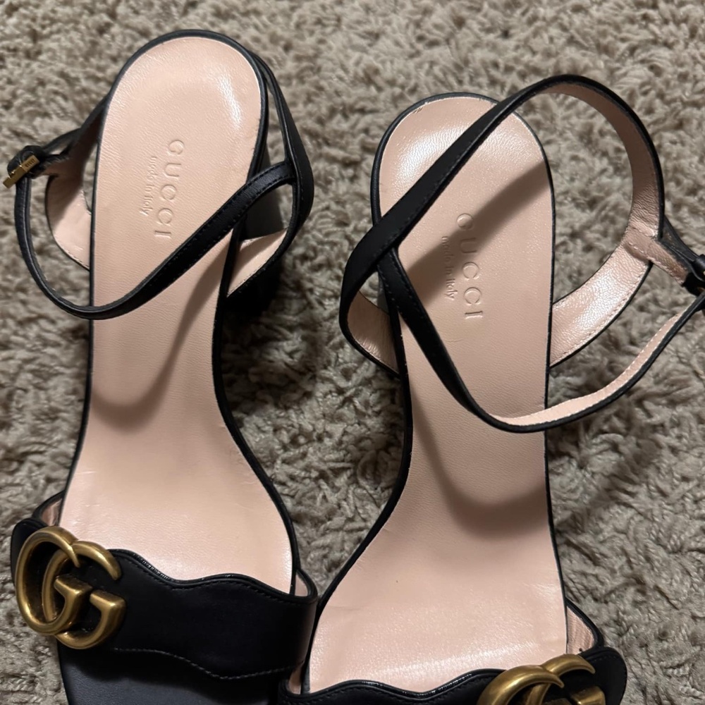 Gucci marmont black heels